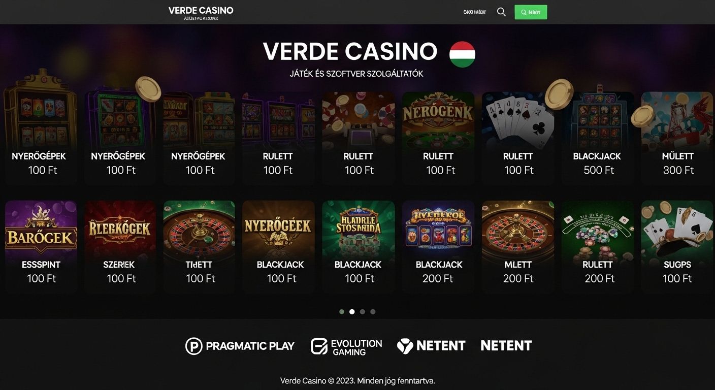 Helyi nyelvi és pénznemtámogatás verde casino belépés